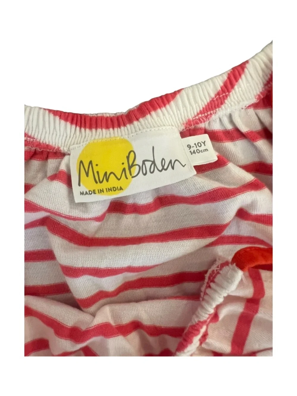 Mini Boden Strawberry Appliqué Dress Size 9-10Y 140cm 100% Cotton